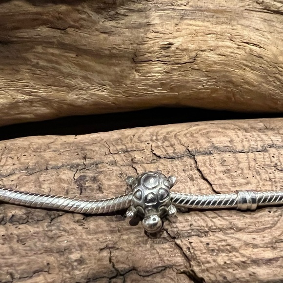 Authentic Pandora Turtle Charm Sterling Silver Turtle Animal Zoo Bead 790158 - Picture 2 of 7